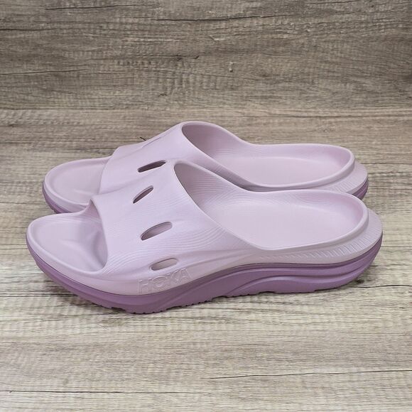 Hoka One U Ora Recovery Slide 3 Men’s Sz 13 Women's Sz 15 Pale Mauve Sandals NEW - Picture 3 of 9